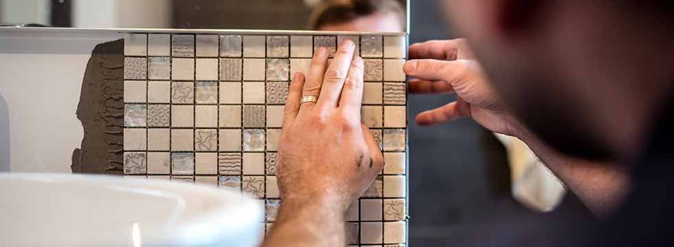 Mosaic wall tiled in mosaic Kensington and Chelsea Tiler